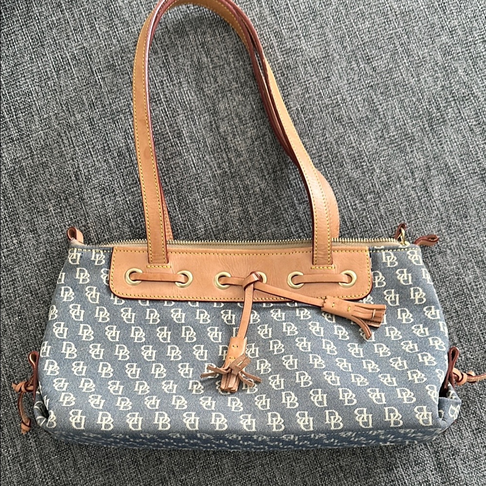 Dooney & Bourke Blue and Tan Women's Bag (Wallet included)